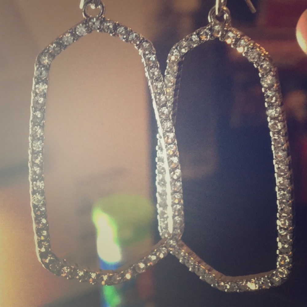 Crystal hoop earrings